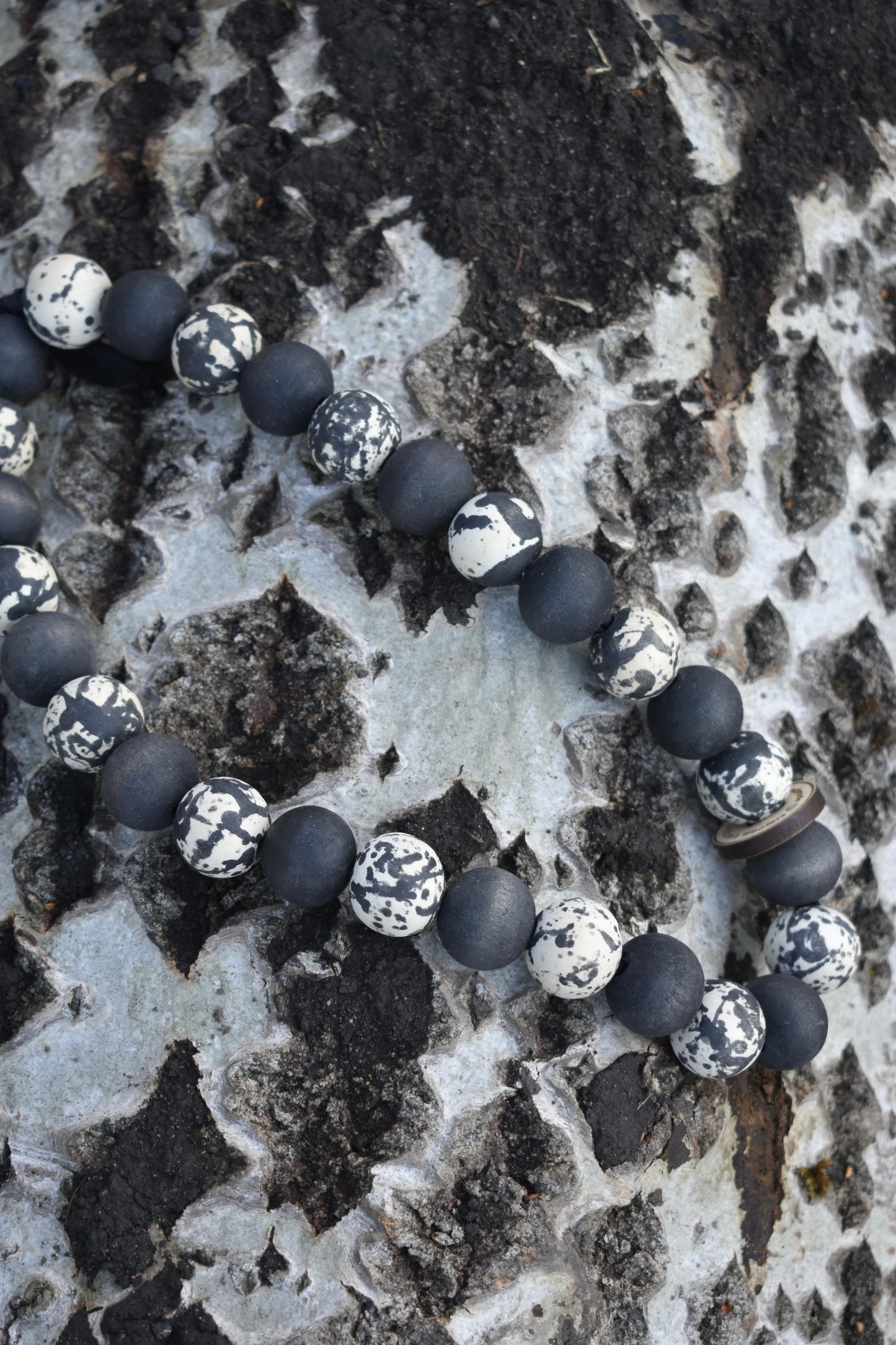 Black Beauty Button Beads Pet Necklace