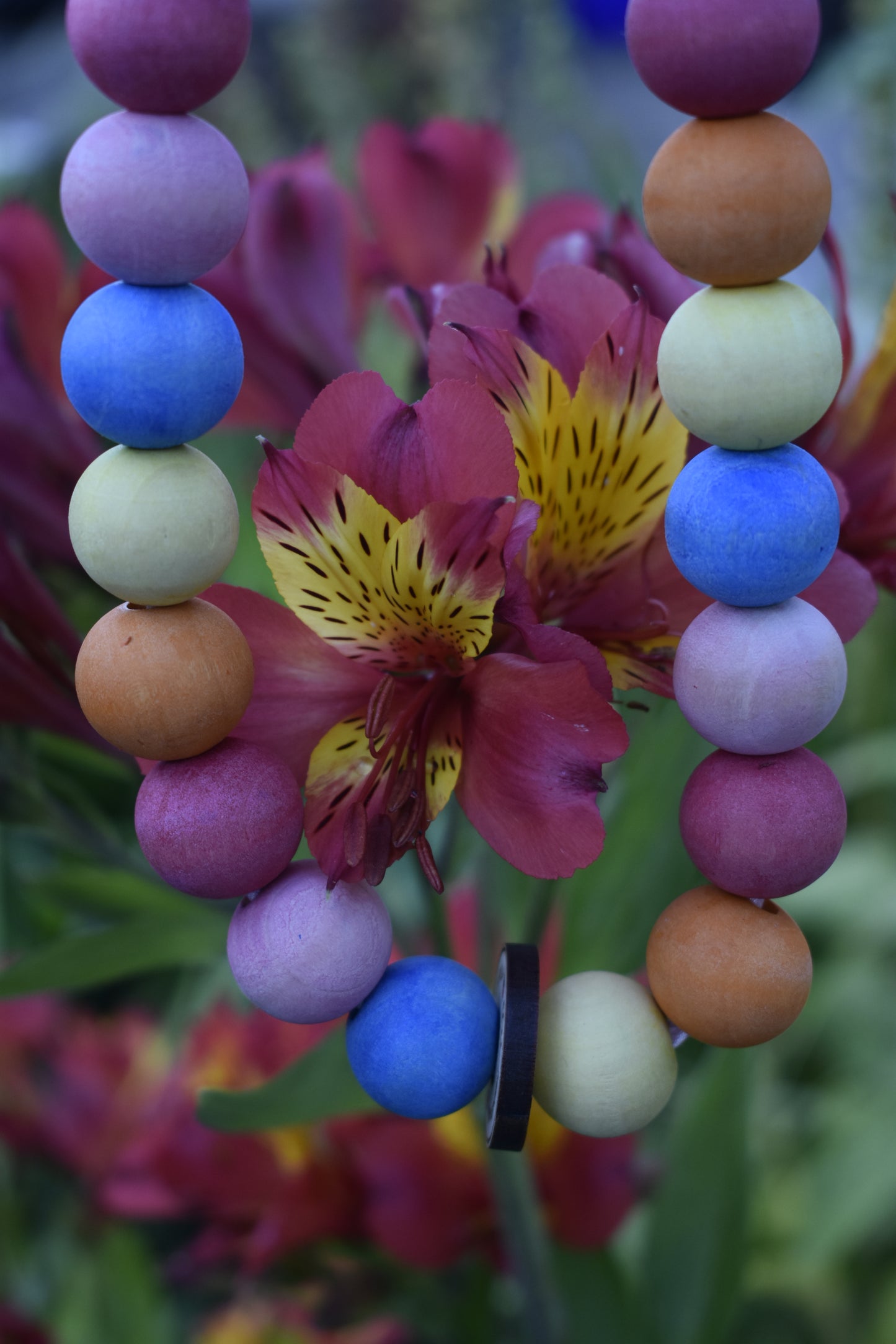 Pastels Button Beads Pet Necklace