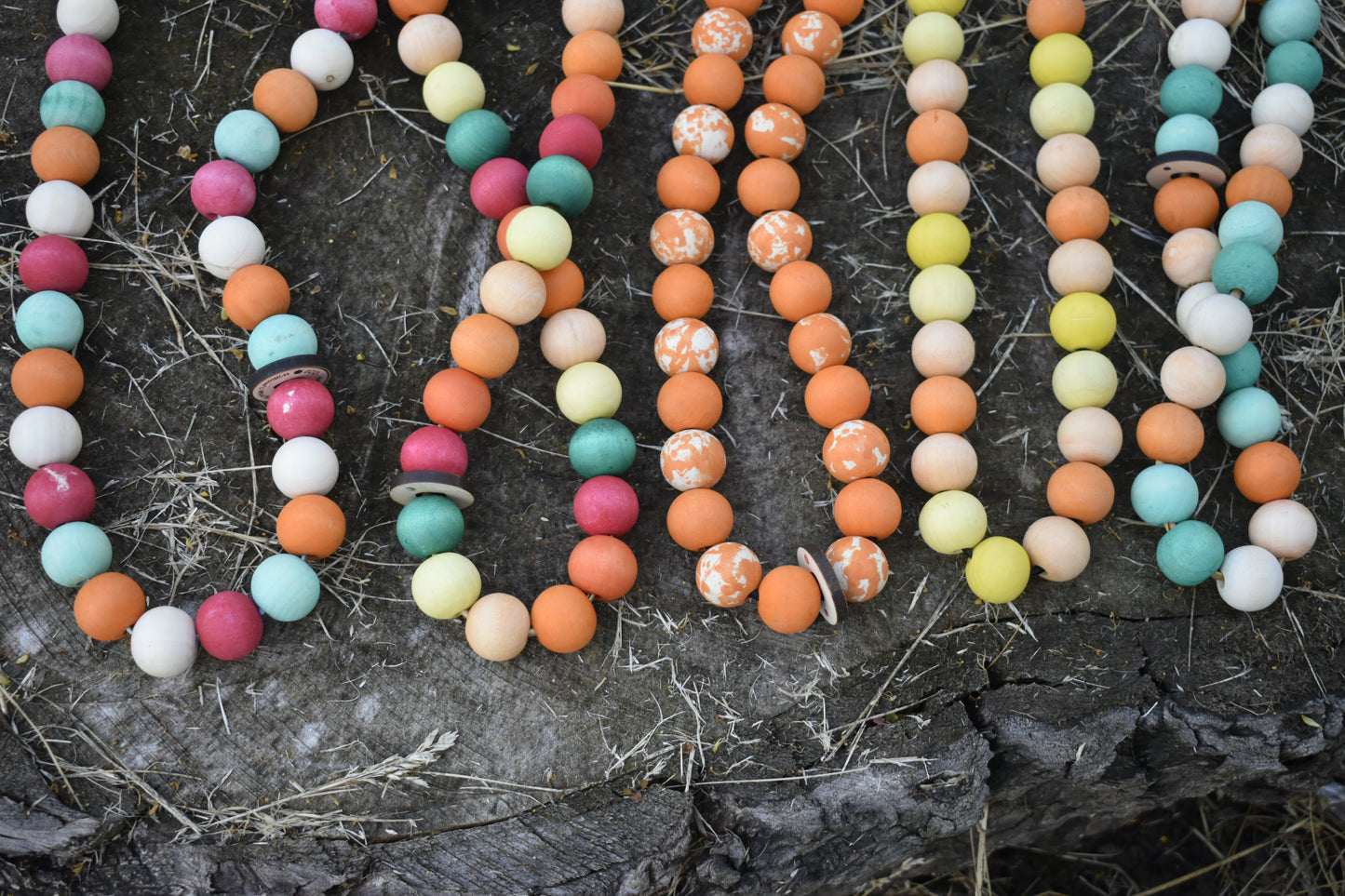 Sunset Button Beads Pet Necklace