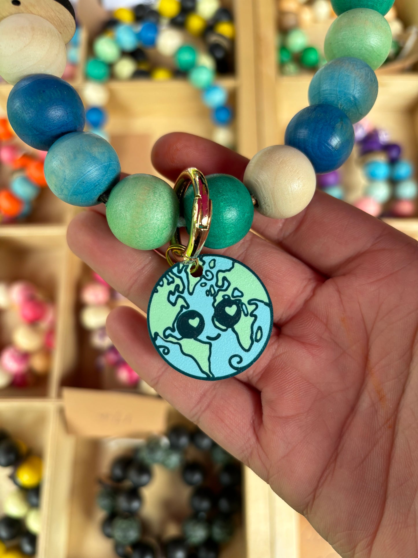Eminent Earth Button Beads Pet Necklace