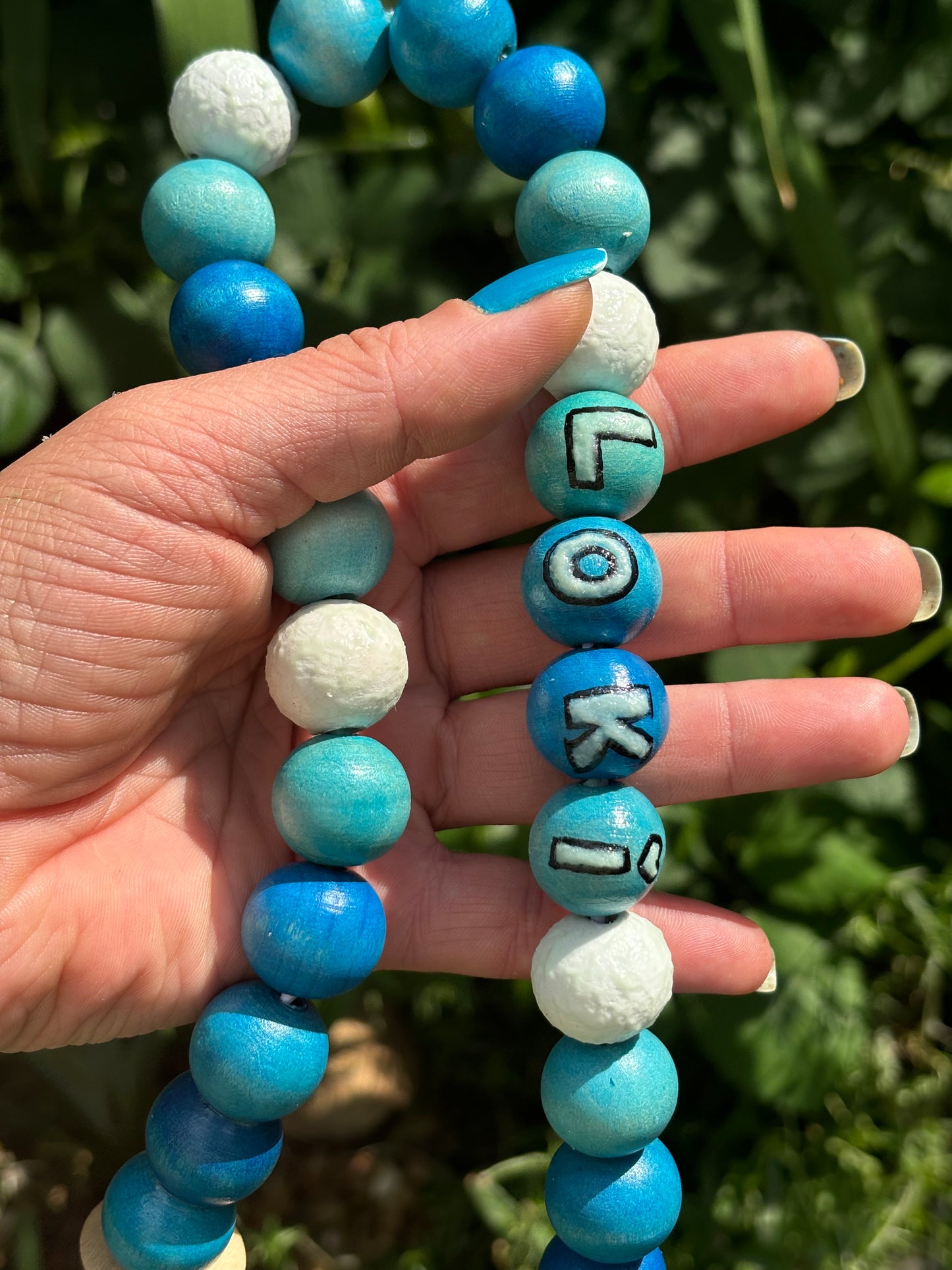 Button Beads Glow in the Dark Pet Necklace