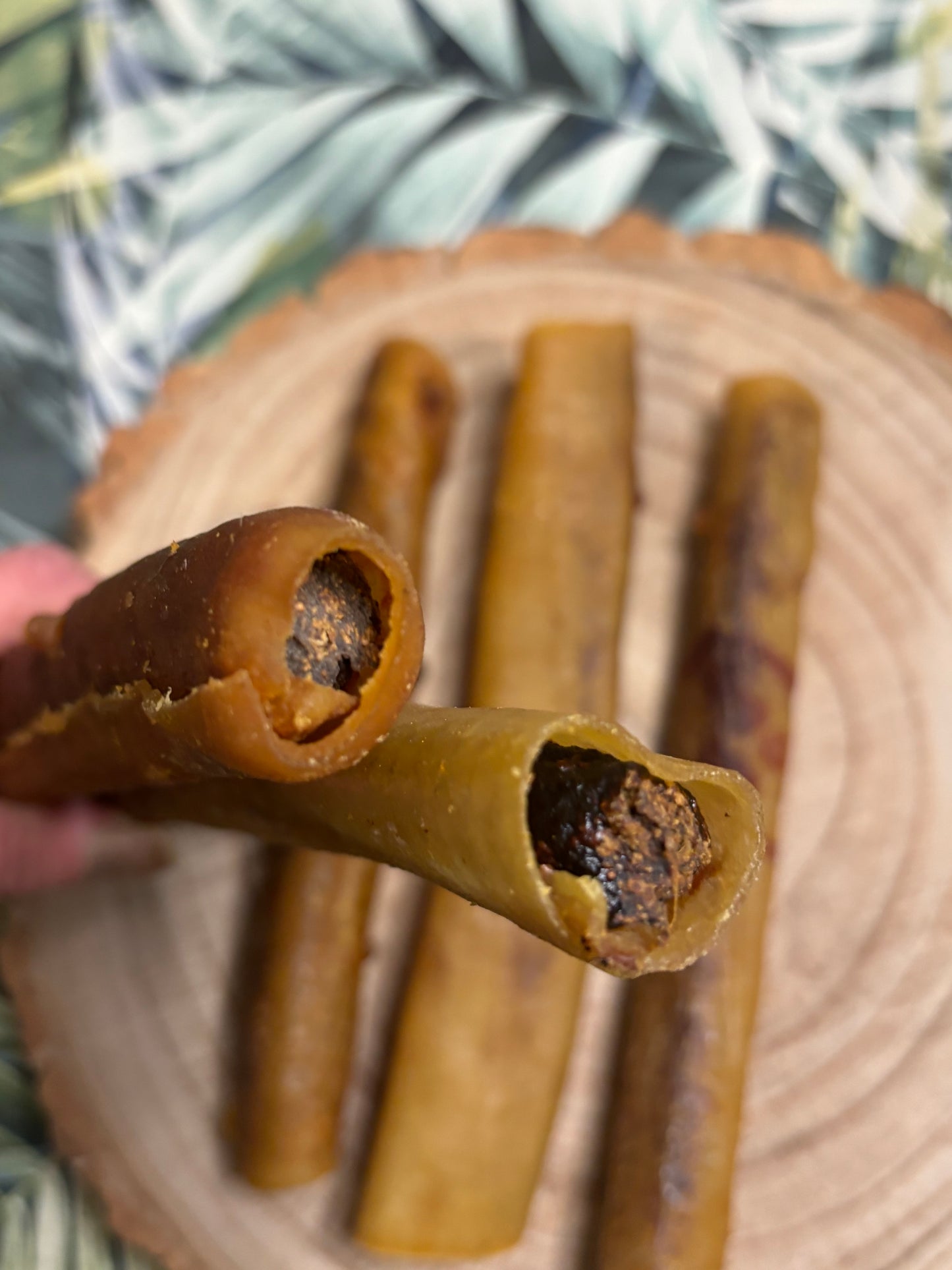 Sausage Rolls wrapped in Pork Skin