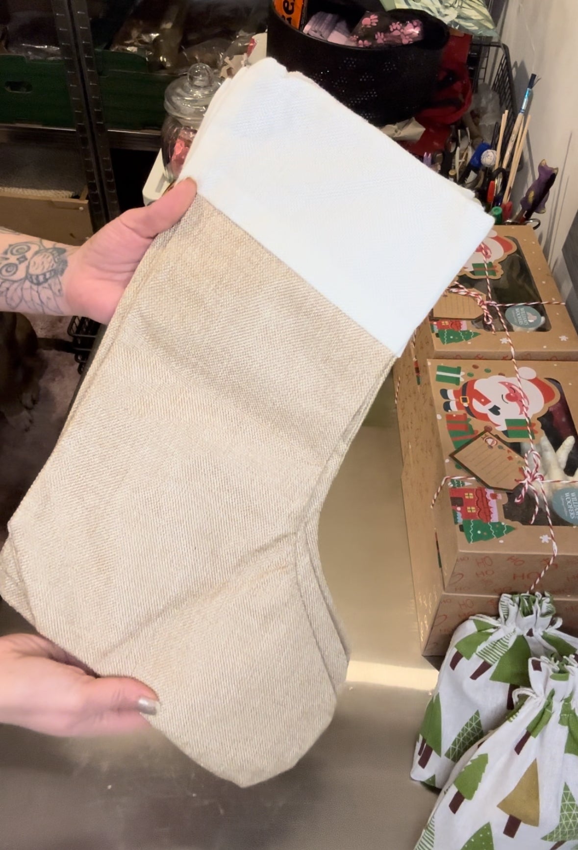 Merry Woofmas Fill-Your-Own Personalised Christmas Stockings for Dogs