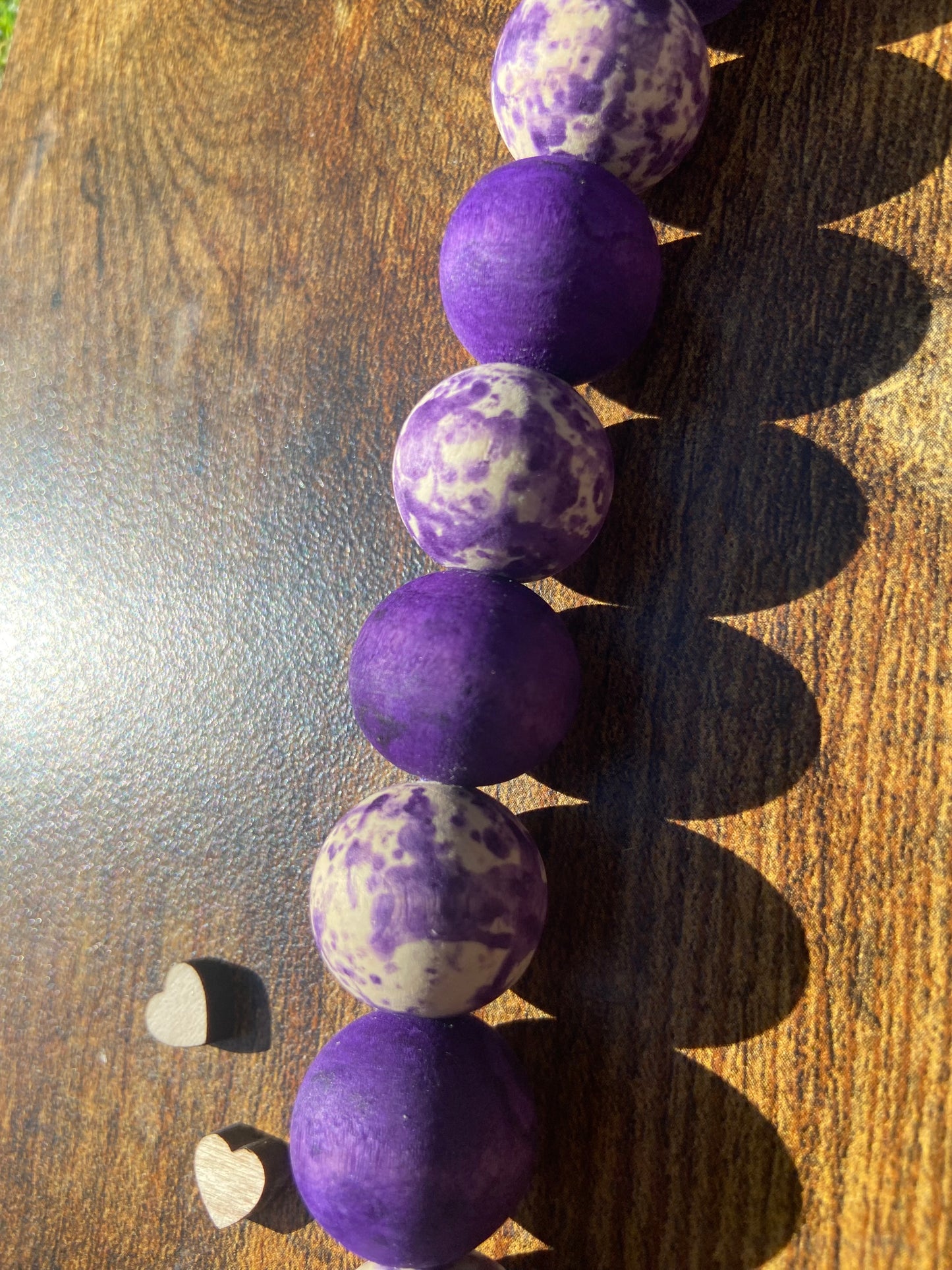 Purple Bliss Button Beads Pet Necklace