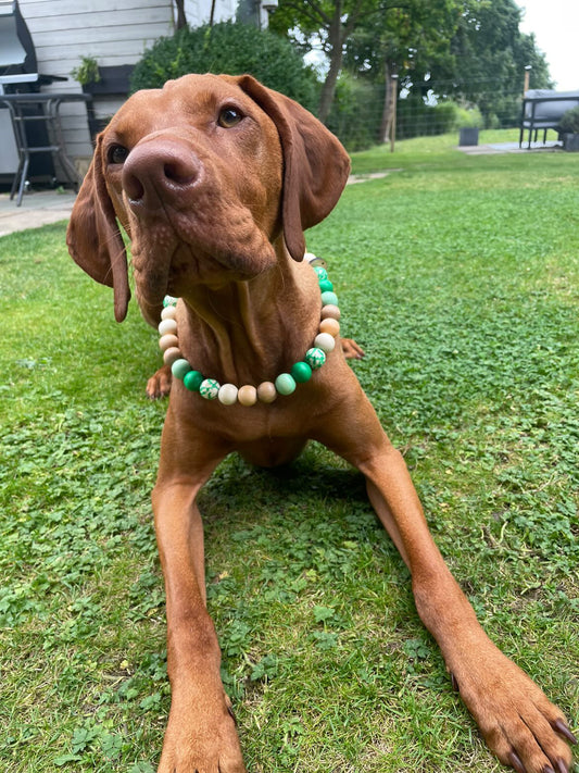 Neutral Green Button Beads Necklace