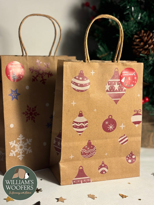 Merry Woofmas Puffed Chicken Feet Bag