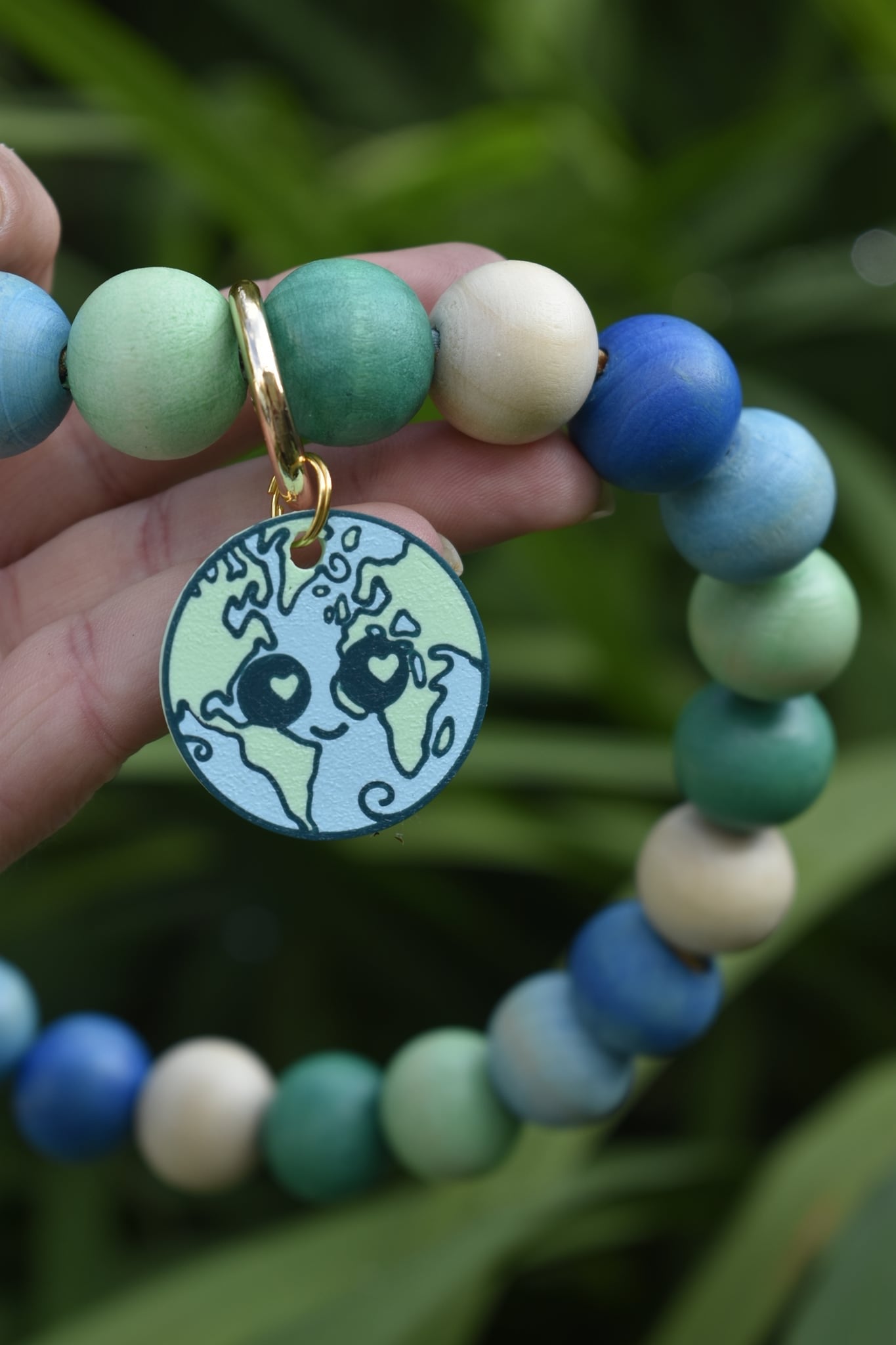 Eminent Earth Button Beads Pet Necklace