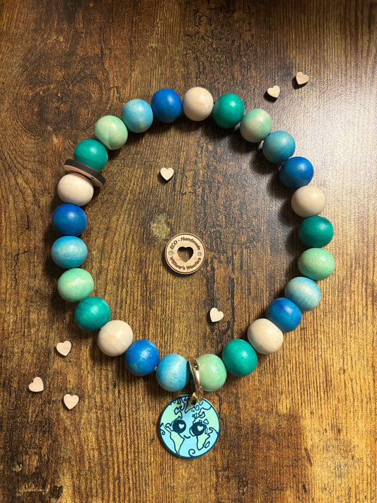 Eminent Earth Button Beads Pet Necklace