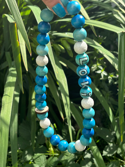 Button Beads Glow in the Dark Pet Necklace