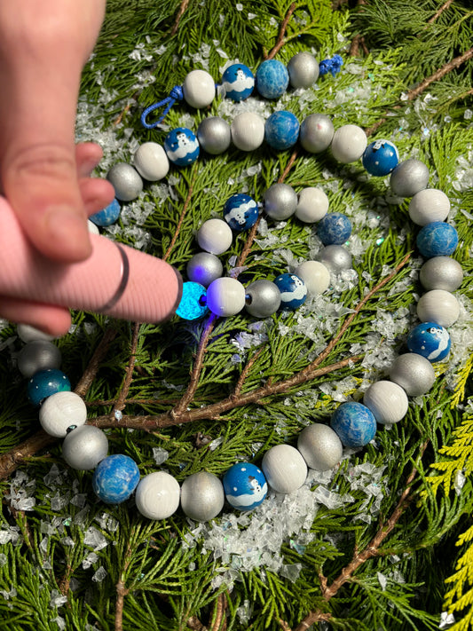 Silver Snowman Glow in the Dark -Christmas Collection