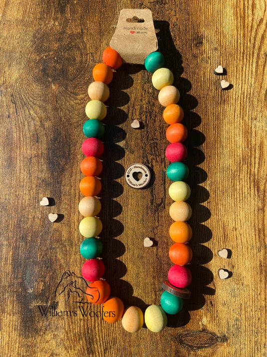 Sunset Button Beads Pet Necklace